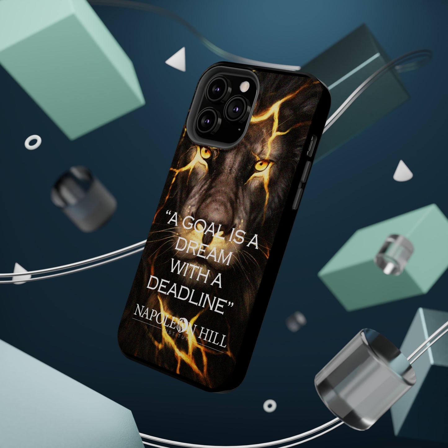 "A goal is a dream with a deadline" phone case