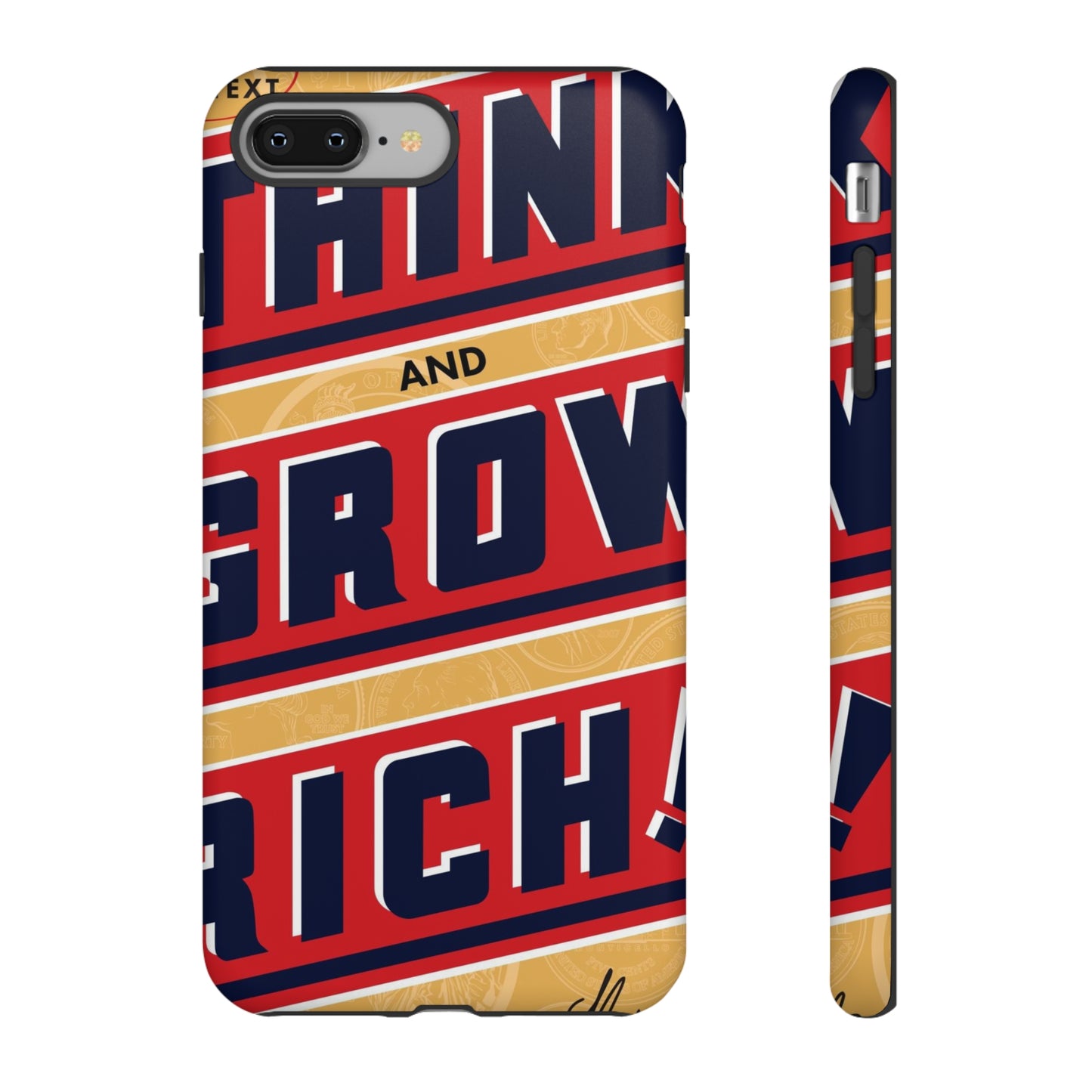 Modern "Think and Grow Rich" phone case