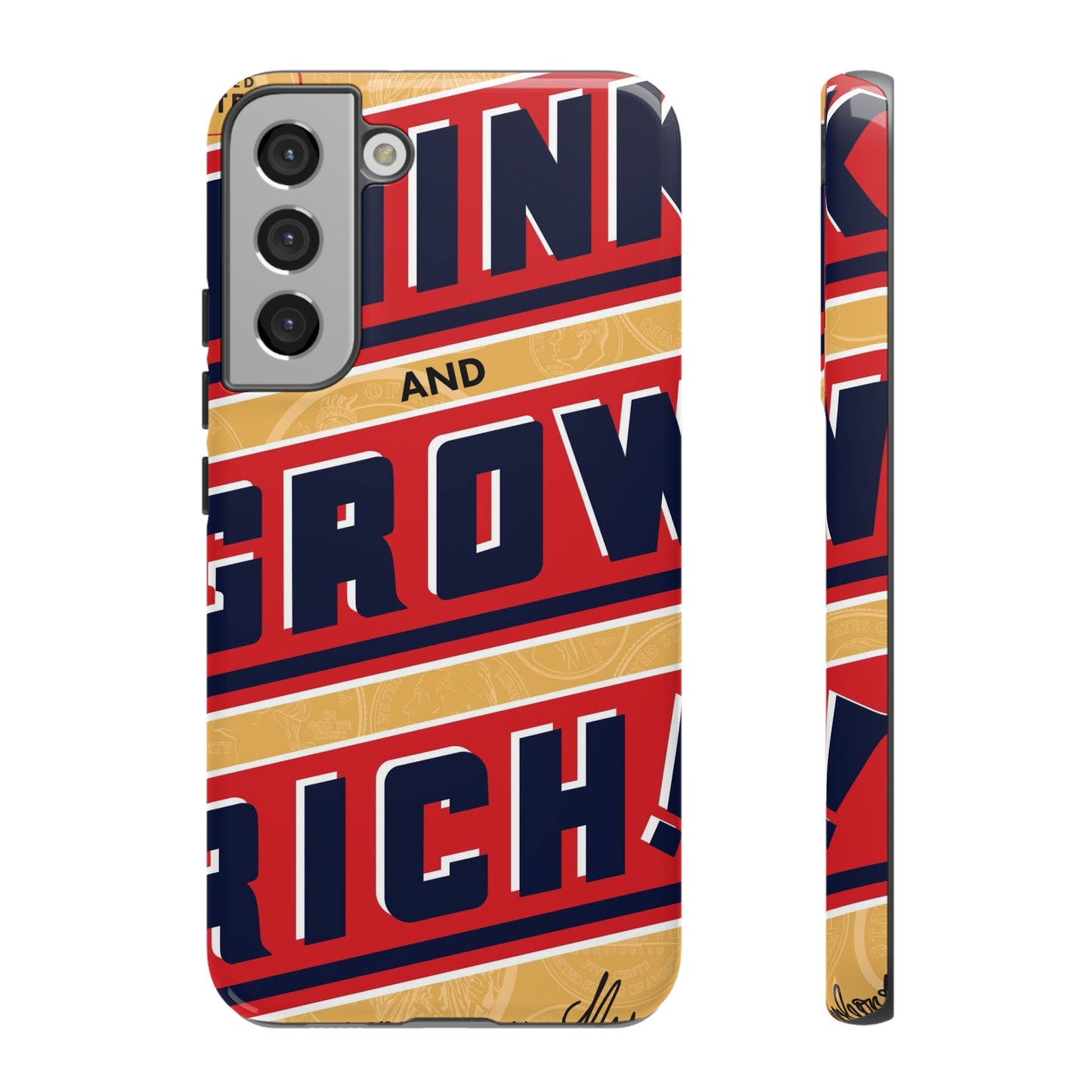 Modern "Think and Grow Rich" phone case