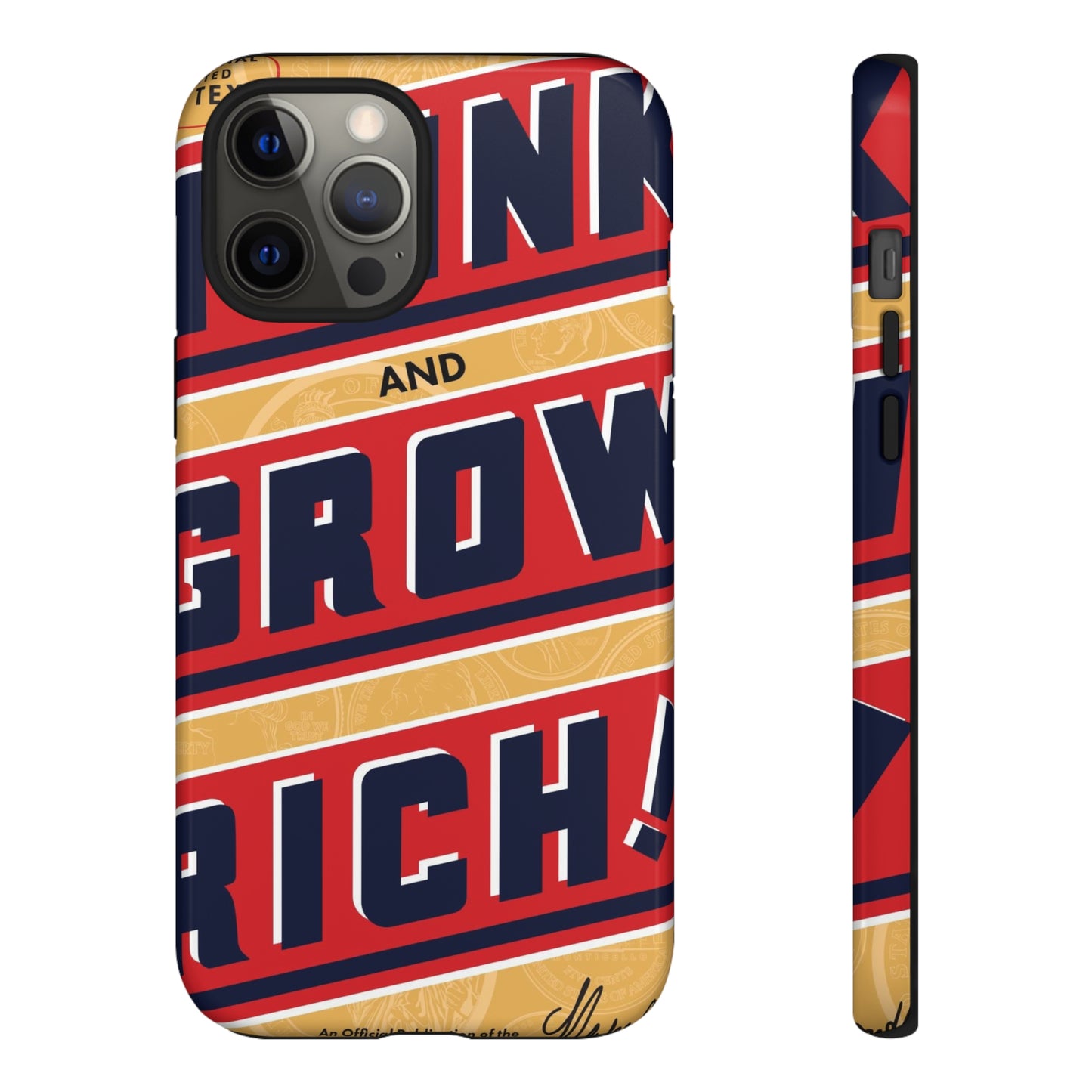 Modern "Think and Grow Rich" phone case