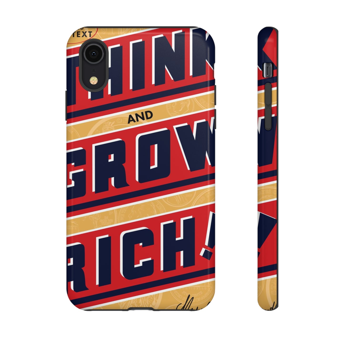 Modern "Think and Grow Rich" phone case