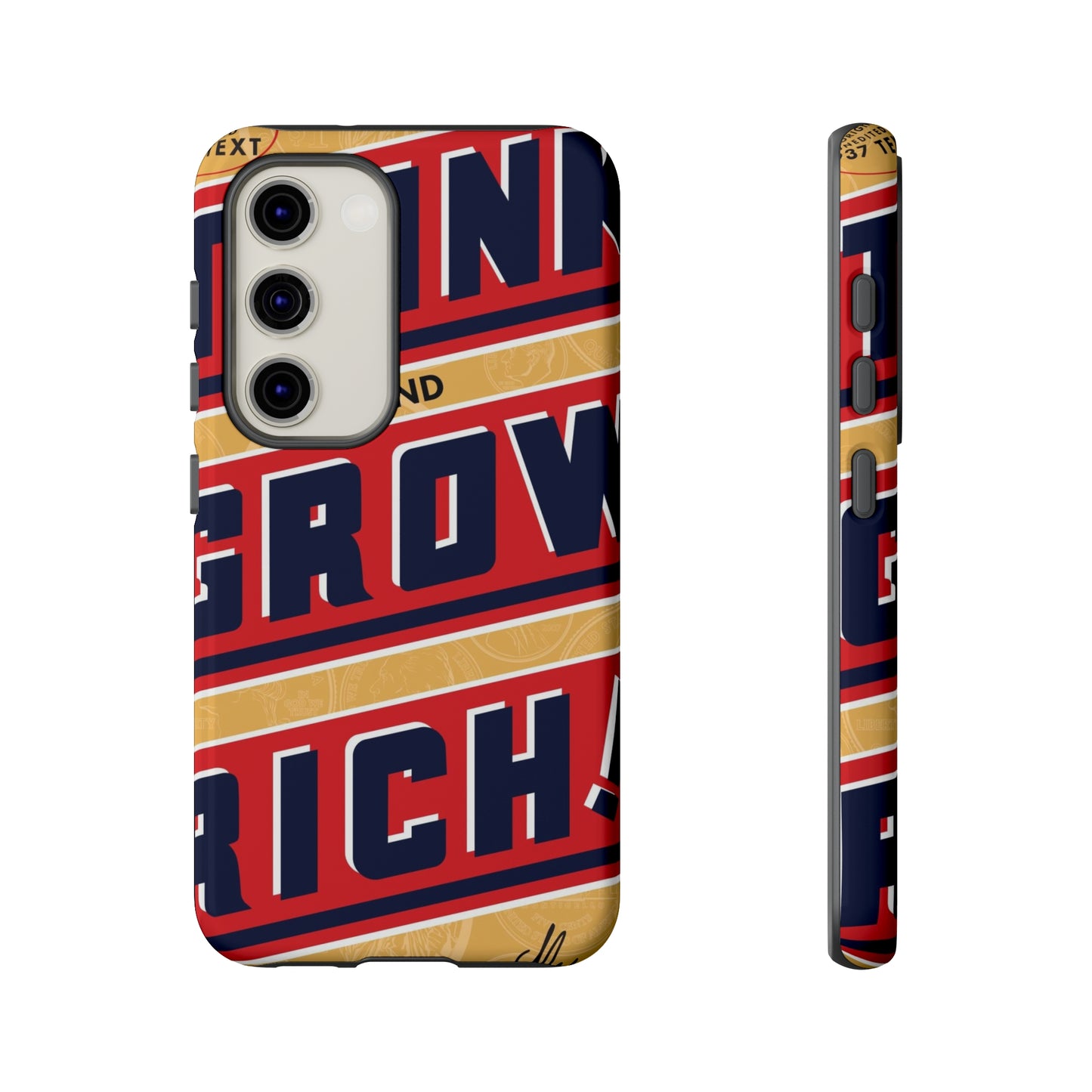 Modern "Think and Grow Rich" phone case