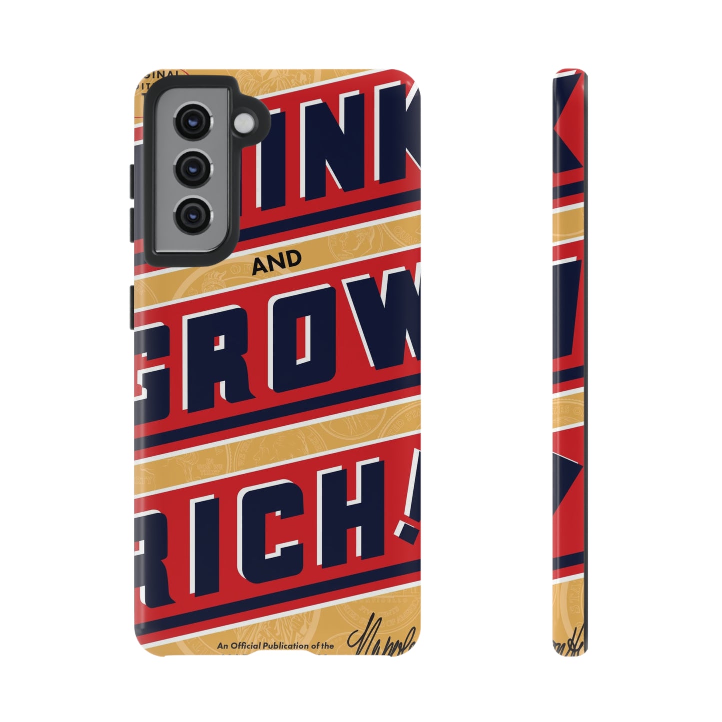 Modern "Think and Grow Rich" phone case