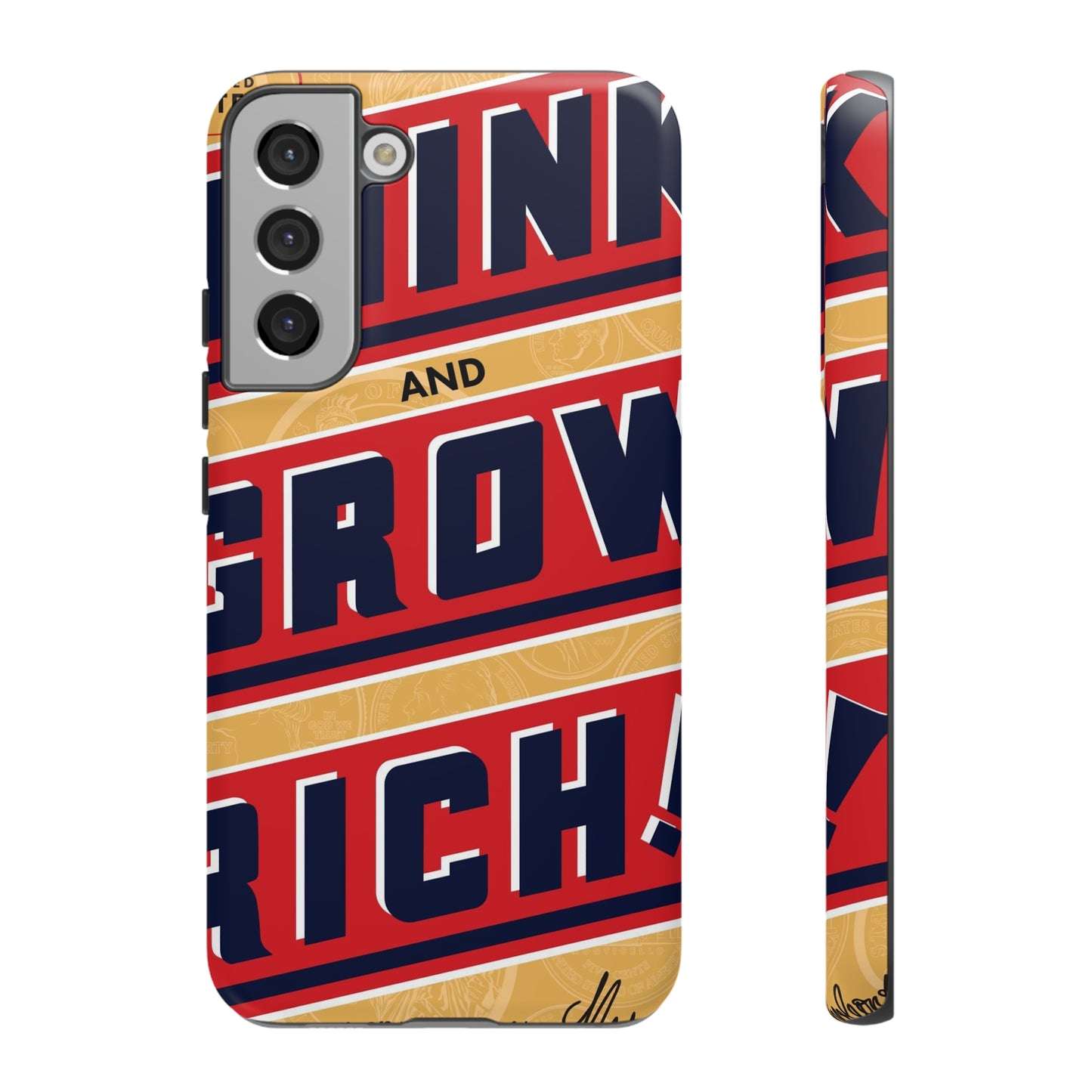 Modern "Think and Grow Rich" phone case