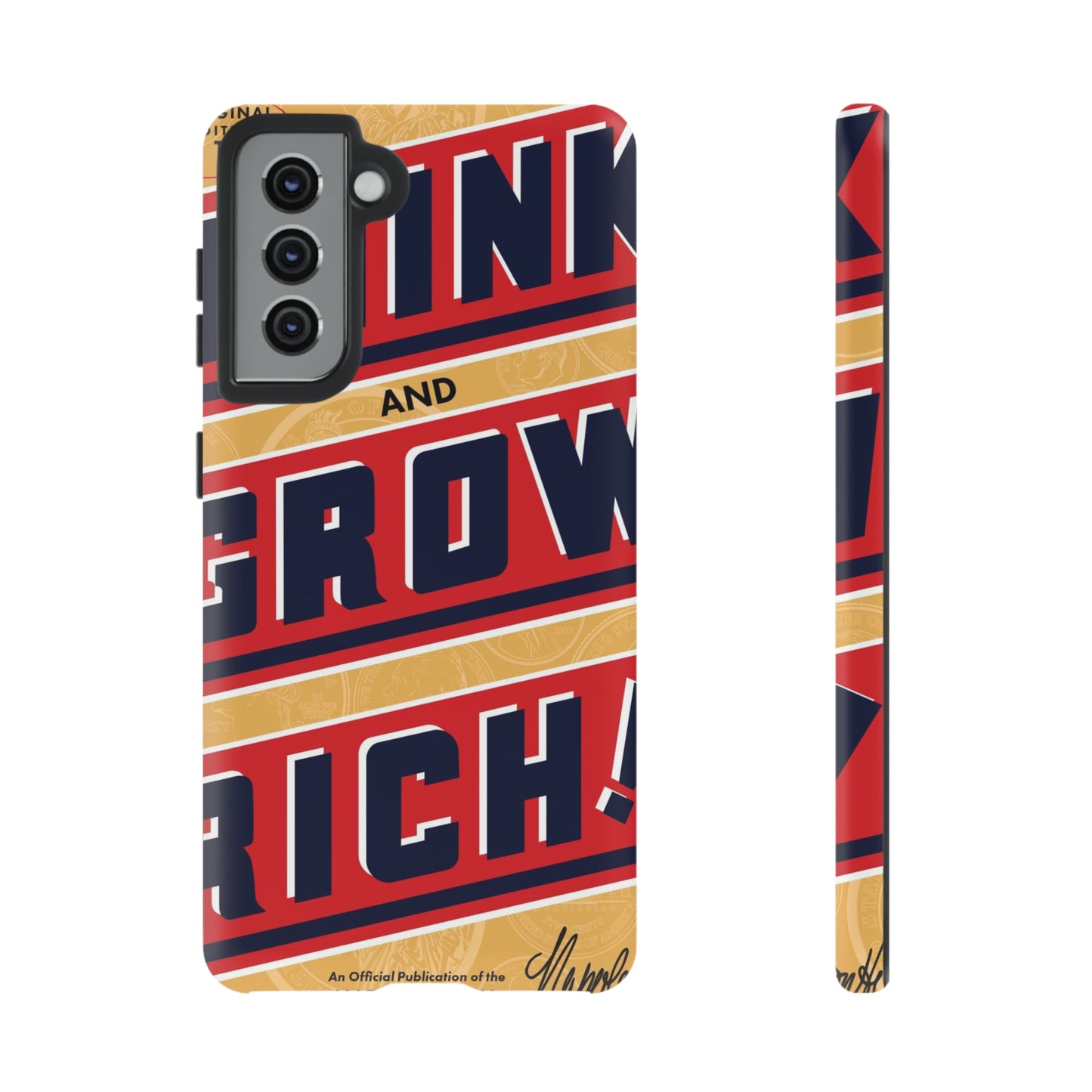 Modern "Think and Grow Rich" phone case