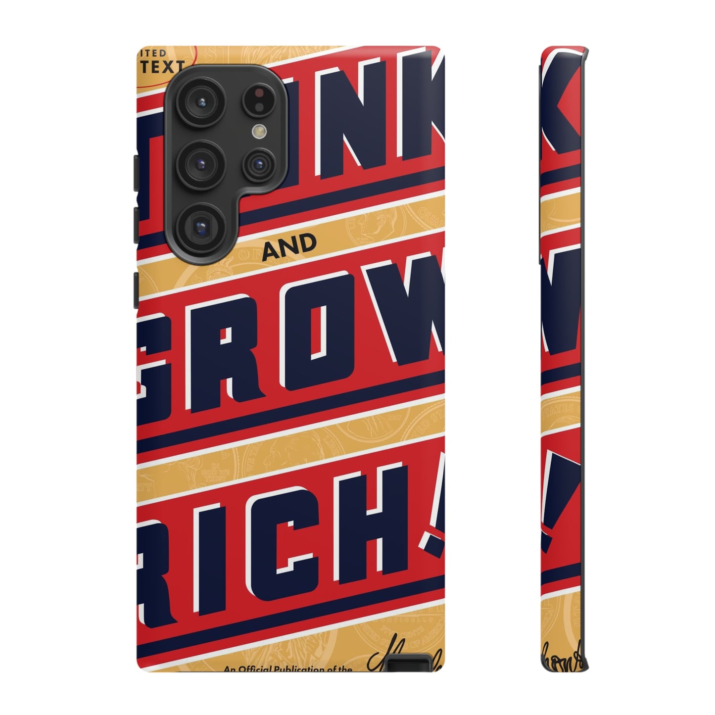 Modern "Think and Grow Rich" phone case