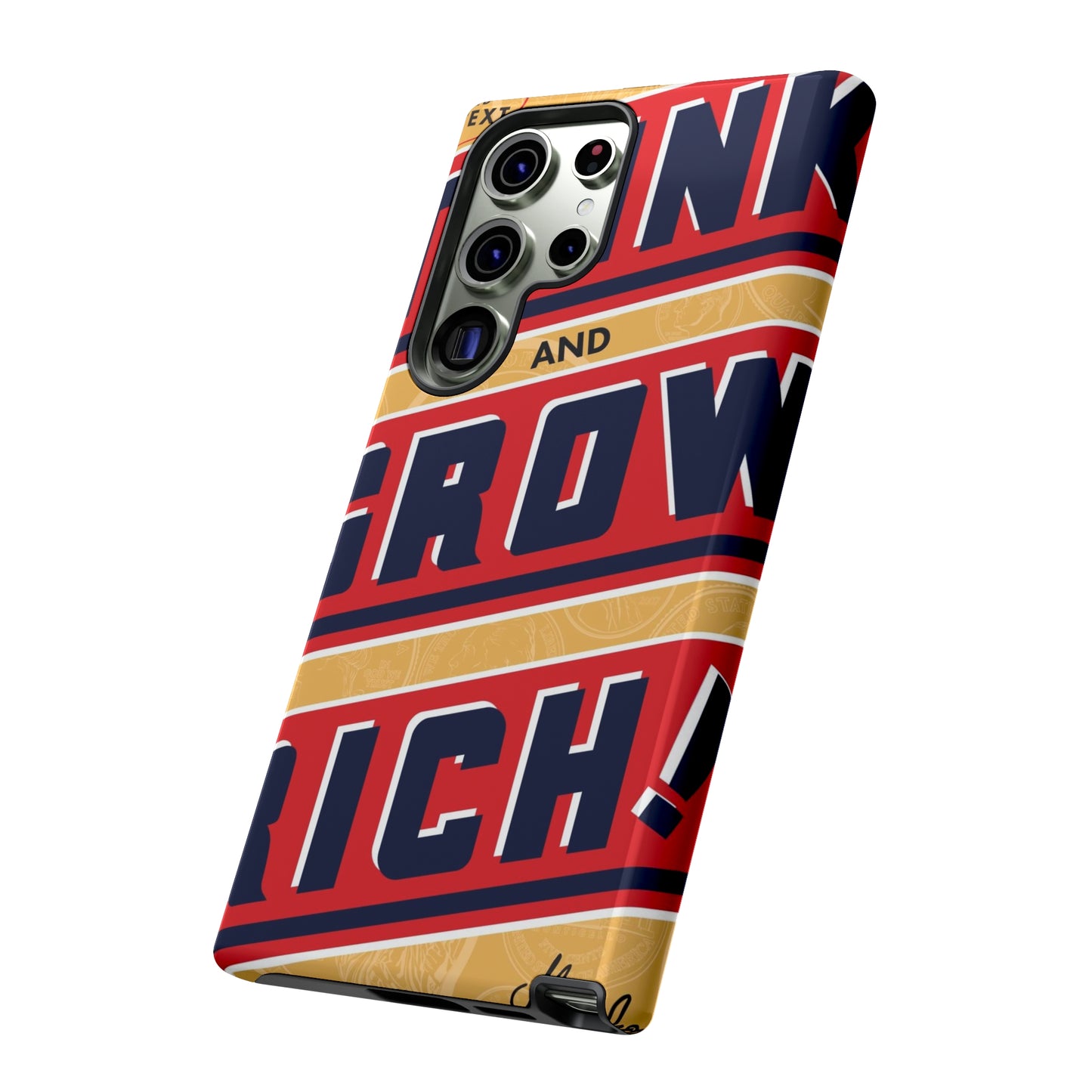 Modern "Think and Grow Rich" phone case