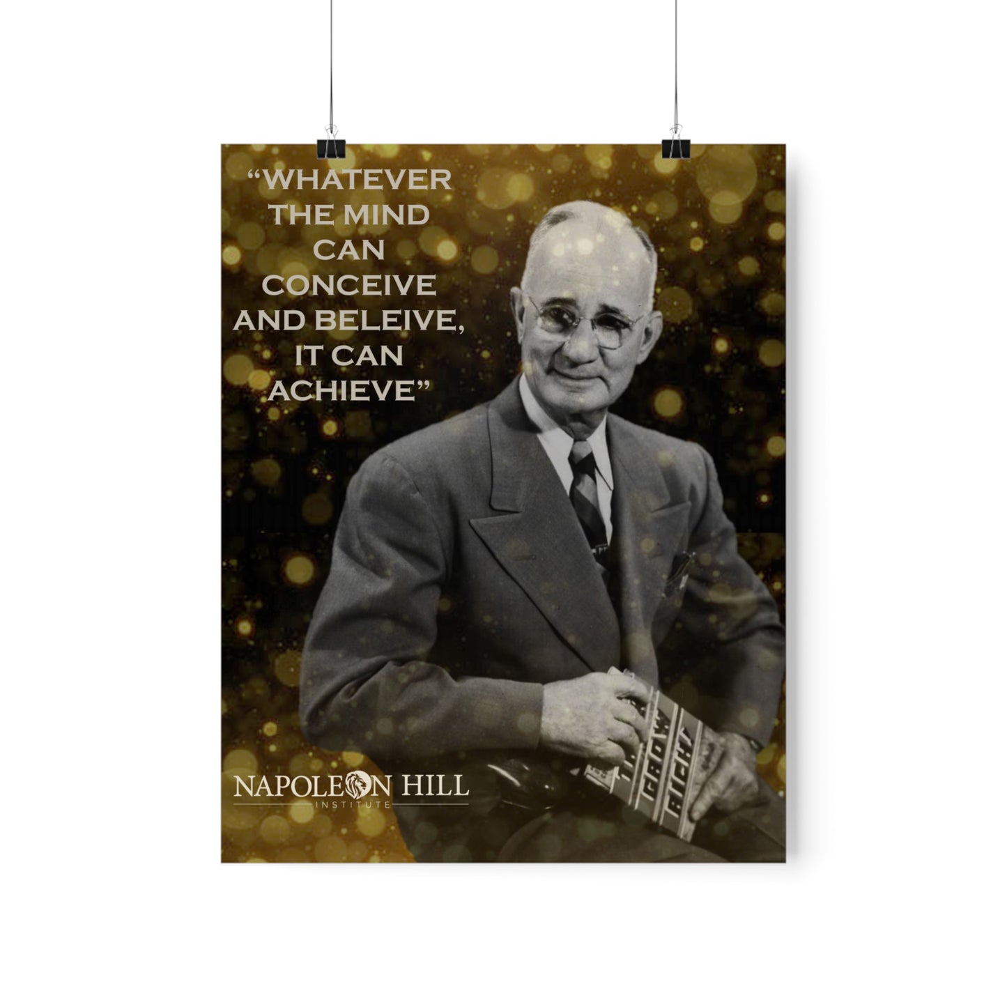Vertical Poster Napoleon Hill with Famous Quote
