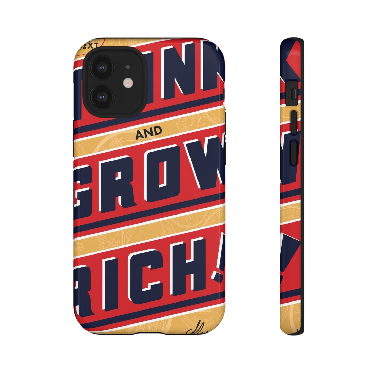 Modern "Think and Grow Rich" phone case