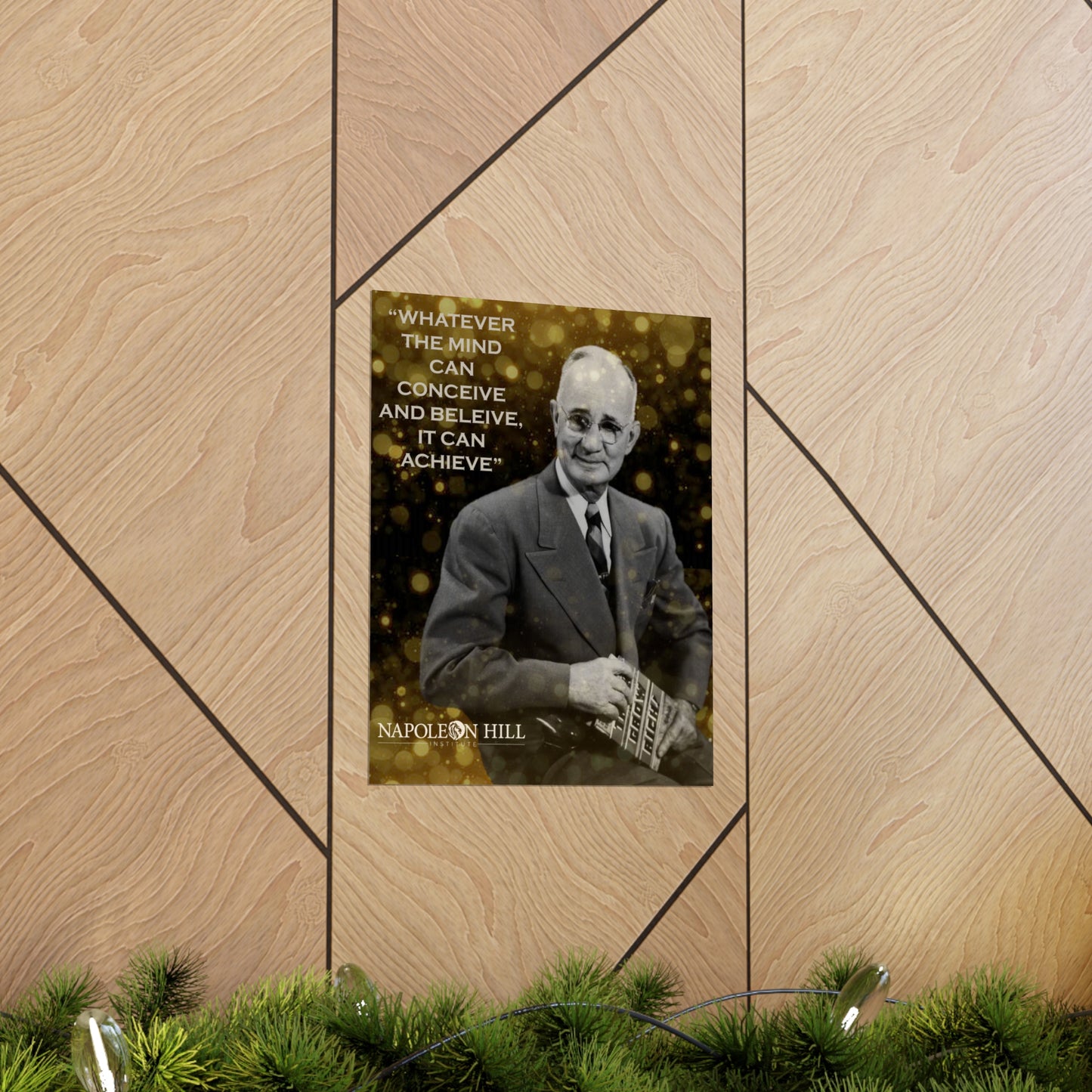 Vertical Poster Napoleon Hill with Famous Quote