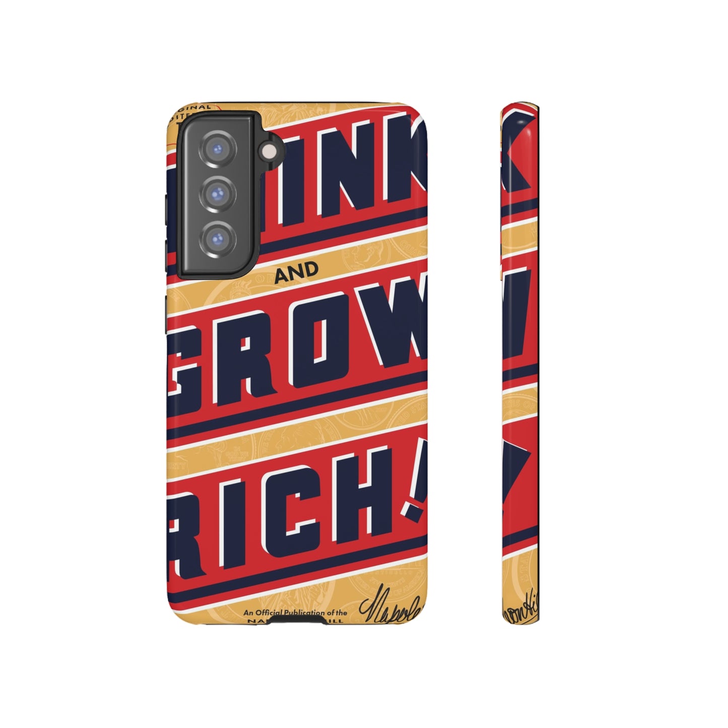 Modern "Think and Grow Rich" phone case