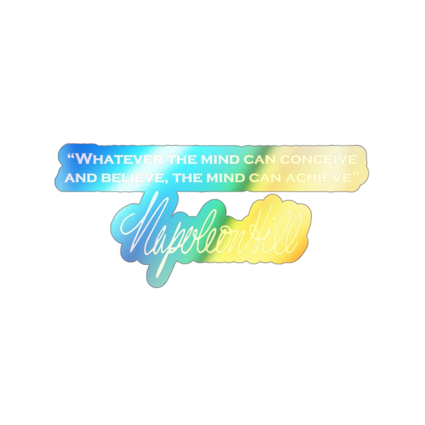 Holographic Die-cut Stickers of Napoleon Hill